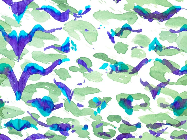 アフリカのパターン 縞のシームレスなパターン ゼブラスキンプリント 動物の迷彩背景 幾何学的な動物のテクスチャ 緑とアクアMenthe水彩迷彩デザイン Safari Tile — ストック写真