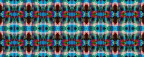 Paintbrush Aztec Background Chevron Geometric Swimwear Pattern Blue Grey Red — Stock Photo, Image