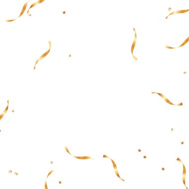  Altın konfetileri, kurdeleler. Parıldıyor. Bokeh geçmişi. Soyut altın yıldönümü davetiye şablonu. Düğün konsepti kartı. Uçan soyut parçacıklar. Patlama kutlama kartı.