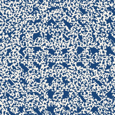 Shibori deseni. Beyaz mavi kravatlı, pürüzsüz desenli. Tek renkli vektör tasarımı baskısı. Mimalistik grafik tekrar eden fayans. Mürekkeple çizilmiş geometri arka planı. Soyut soyut doğrusal süsleme. 