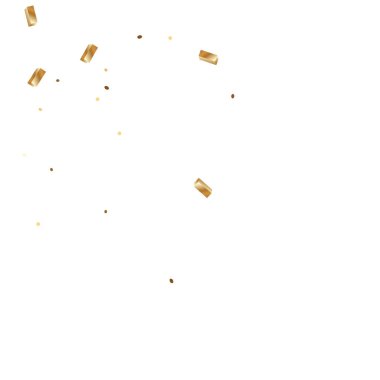  Altın konfetileri, kurdeleler. Parıldıyor. Bokeh geçmişi. Soyut altın yıldönümü davetiye şablonu. Düğün konsepti kartı. Uçan soyut parçacıklar. Patlama kutlama kartı.