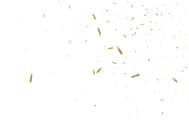  Altın konfetileri, kurdeleler. Parıldıyor. Bokeh geçmişi. Soyut altın yıldönümü davetiye şablonu. Düğün konsepti kartı. Uçan soyut parçacıklar. Patlama kutlama kartı.