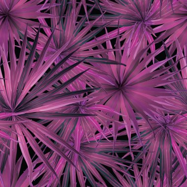 Palm Monstera Kusursuz Düzen. Magenta Tropik Yaz Arkaplanı. Plaj Ormanı Mayo Tasarımı Yaprakları. Lei Uyum. Klasik Hawai baskısı. Tropik Tekstil dokusu. Botanik döşemesi.
