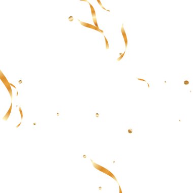  Altın konfetileri, kurdeleler. Parıldıyor. Bokeh geçmişi. Soyut altın yıldönümü davetiye şablonu. Düğün konsepti kartı. Uçan soyut parçacıklar. Patlama kutlama kartı.