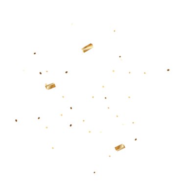  Altın konfetileri, kurdeleler. Parıldıyor. Bokeh geçmişi. Soyut altın yıldönümü davetiye şablonu. Düğün konsepti kartı. Uçan soyut parçacıklar. Patlama kutlama kartı.