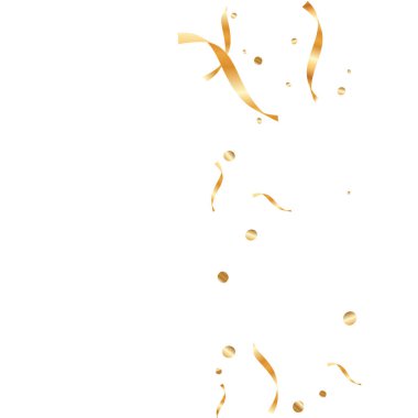  Altın konfetileri, kurdeleler. Parıldıyor. Bokeh geçmişi. Soyut altın yıldönümü davetiye şablonu. Düğün konsepti kartı. Uçan soyut parçacıklar. Patlama kutlama kartı.