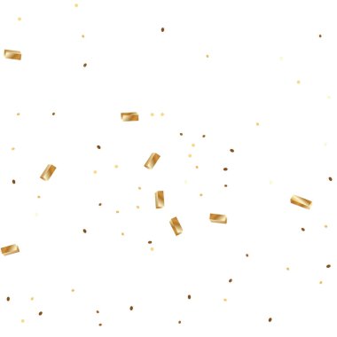  Altın konfetileri, kurdeleler. Parıldıyor. Bokeh geçmişi. Soyut altın yıldönümü davetiye şablonu. Düğün konsepti kartı. Uçan soyut parçacıklar. Patlama kutlama kartı.