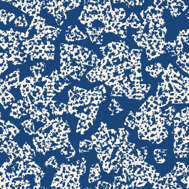 Shibori deseni. Beyaz mavi kravatlı, pürüzsüz desenli. Tek renkli vektör tasarımı baskısı. Fütürist grafik tekrar eden fayans. Kimono geçmişi. Soyut soyut doğrusal süsleme. 