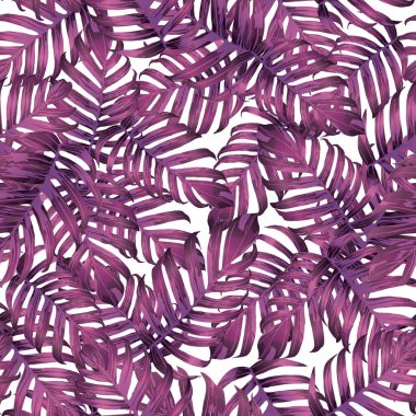 Palm Monstera Kusursuz Düzen. Magenta Tropik Yaz Arkaplanı. Plaj Ormanı Mayo Tasarımı Yaprakları. Lei Uyum. Klasik Hawai baskısı. Egzotik doku. Botanik fayansları.