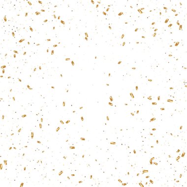  Altın konfetileri, kurdeleler. Parıldıyor. Bokeh geçmişi. Soyut altın yıldönümü davetiye şablonu. Düğün konsepti kartı. Uçan soyut parçacıklar. Patlama kutlama kartı.