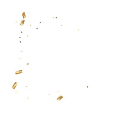  Altın konfetileri, kurdeleler. Parıldıyor. Bokeh geçmişi. Soyut altın yıldönümü davetiye şablonu. Düğün konsepti kartı. Uçan soyut parçacıklar. Patlama kutlama kartı.