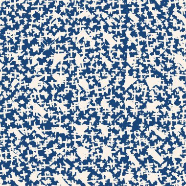 Çapraz model. Mavi, beyaz, geometrik, dikişsiz doku. Tek renkli vektör tasarımı baskısı. Japonca grafik tekrar eden fayans. Kimono geçmişi. Modern soyut doğrusal süs. 