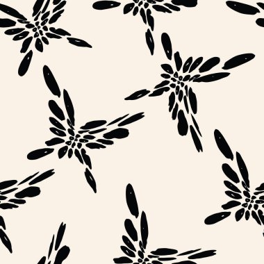 Siyah kelebek dikişsiz izi. Güve deseni. Şirin vektör tasarımı. Retro stilize fayans. Sinek arka planında uçmak. Romantik kelebek devamlı mayo süsü. Doğal organik güve izi..