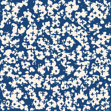 Çapraz model. İndigo geometrik dikişsiz doku. Hippi moda baskısı. Mimal grafik tekrar eden fayans. Suluboya geometri arka planı. Soyut soyut doğrusal süsleme