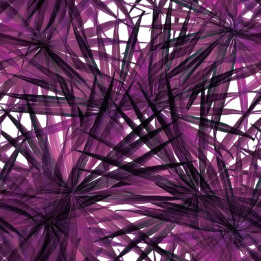 Palm Monstera Kusursuz Düzen. Magenta Tropik Yaz Arkaplanı. Plaj Ormanı Mayo Tasarımı Yaprakları. Lei Uyum. Retro Hawai baskısı. Egzotik doku. Botanik fayansları.