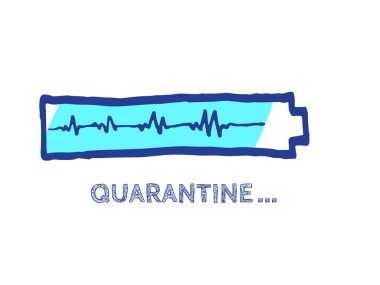 Coronavirus Progress Bar Statüsü 'nün Sonu. Infographic Element% 90 tam gösterge ile. COVID-19 Vektör El Doldurucu. Karantina Çizimi. Ayarlanabilir Doldurulabilir Parçası olan Web Sitesi Çizim Çubuğu.