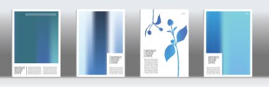 Mavi örtü hazır. Hafif arka planda en az el ilanı. Akışkan poster tasarımı. Broşür şablonu tasarımı. İş arkaplanı. Şık vektör kapağı tasarımı. Soyut gradyan bağ dokusu.