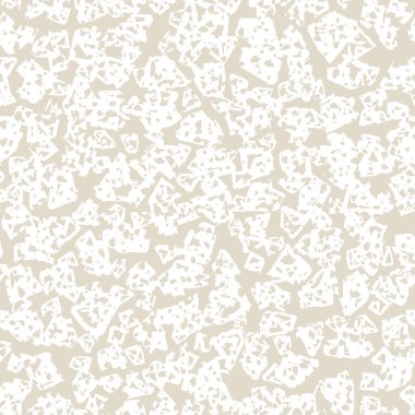 Üçgen desen. Beyaz fildişi geometrik dikişsiz doku. Tek renkli vektör tasarımı baskısı. Mimalistik grafik tekrar eden fayans. Mürekkeple çizilmiş geometri arka planı. Modern soyut doğrusal süs. 