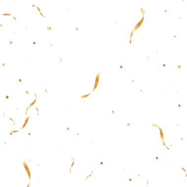  Altın konfetileri, kurdeleler. Parıldıyor. Bokeh geçmişi. Soyut altın yıldönümü davetiye şablonu. Düğün konsepti kartı. Uçan soyut parçacıklar. Patlama kutlama kartı.