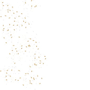  Altın konfetileri, kurdeleler. Parıldıyor. Bokeh geçmişi. Soyut altın yıldönümü davetiye şablonu. Düğün konsepti kartı. Uçan soyut parçacıklar. Patlama kutlama kartı.