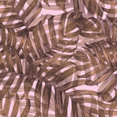 Palm Monstera Kusursuz Düzen. Magenta Tropik Yaz Arkaplanı. Plaj Ormanı Mayo Tasarımı Yaprakları. Lei Uyum. Retro Hawai baskısı. Tropik Tekstil dokusu. Botanik fayansları.