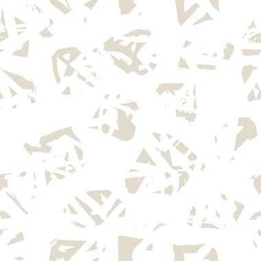 Üçgen desen. Beyaz fildişi geometrik dikişsiz doku. Hippi moda baskısı. Mimal grafik tekrar eden fayans. Mürekkeple çizilmiş geometri arka planı. Modern soyut doğrusal süs. 