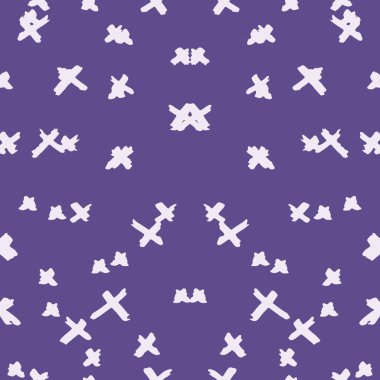 Çapraz model. Ultraviyole geometrik dikişsiz doku. Tek renkli vektör tasarımı baskısı. Moda grafik tekrarı baskısı. Elmas arka plan. Soyut soyut doğrusal süsleme. 