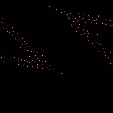 Kırmızı konfeti arka planı. Düşen gül ışıltısı. Davetiye, düğün, doğum günü, Noel kartı için grafiksel tasarım. Mutlu sürpriz fon. Soyut parçacık pankartı. Vektör şenlik konsepti. 