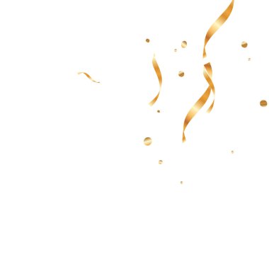  Altın konfetileri, kurdeleler. Parıldıyor. Bokeh geçmişi. Soyut altın yıldönümü davetiye şablonu. Düğün konsepti kartı. Uçan soyut parçacıklar. Patlama kutlama kartı.