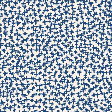 Çapraz model. Mavi, beyaz, geometrik, dikişsiz doku. Düz vektör tasarım baskısı. Mimalistik grafik tekrar eden fayans. Basit geometri arkaplanı. Modern soyut doğrusal süs. 