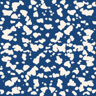 Shibori deseni. Beyaz mavi kravatlı, pürüzsüz desenli. Düz vektör tasarım baskısı. Fütürist grafik tekrar eden fayans. Mürekkeple çizilmiş geometri arka planı. Soyut soyut doğrusal süsleme