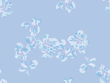 Tekrarlanan Bahar Şakayığı Duvar Kağıdı. Romantik Botanik Vektör Geçmişi. Aqua Menthe ve Yeşil Gül Yapraksız Kalıp. Yaz Tekstil Tasarımı. Boyalı İngiliz Yaprak Örnekleri Koleksiyonu.