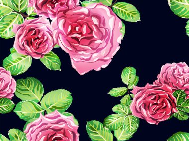 Yeşil ve kırmızı botanik çiçekli mayo baskısı. Sürekli Çiçek Atama. Şakayık Yapraklar ve Buds 'ın Uykucu Giysileri. Gül pürüzsüz desen. Hawaii Şakayık Kız Arkaplanı.