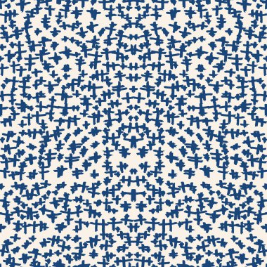 Çapraz model. Mavi, beyaz, geometrik, dikişsiz doku. Hippi moda baskısı. Moda grafik yinelenen fayans. Elmas arka plan. Soyut soyut doğrusal süsleme. 