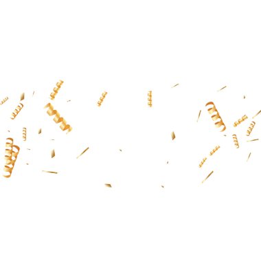  Altın konfetileri, kurdeleler. Parıldıyor. Bokeh geçmişi. Soyut altın yıldönümü davetiye şablonu. Düğün konsepti kartı. Uçan soyut parçacıklar. Patlama kutlama kartı.