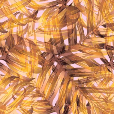 Palm Monstera Kusursuz Düzen. Pembe Beyaz Tropikal Yaz Arkaplanı. Plaj Ormanı Mayo Tasarımı Yaprakları. Lei Uyum. Klasik Hawai baskısı. Egzotik doku. Botanik döşemesi.