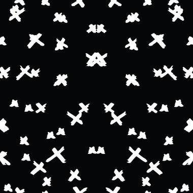 Çapraz model. Siyah, beyaz, geometrik, pürüzsüz doku. Tek renkli vektör tasarımı baskısı. Mimalistik grafik tekrar eden fayans. Kimono geçmişi. Modern soyut doğrusal süs. 