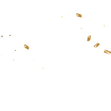  Altın konfetileri, kurdeleler. Parıldıyor. Bokeh geçmişi. Soyut altın yıldönümü davetiye şablonu. Düğün konsepti kartı. Uçan soyut parçacıklar. Patlama kutlama kartı.