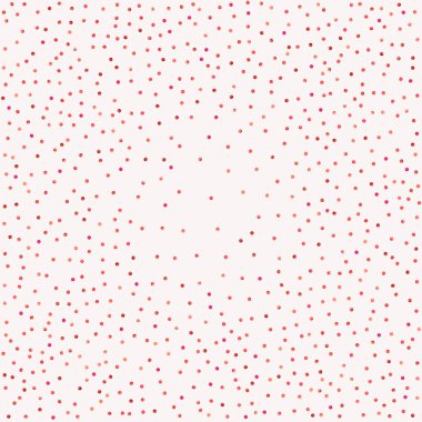 Kırmızı konfeti arka planı. Düşen gül ışıltısı. Davetiye, düğün, doğum günü, Noel kartı için grafiksel tasarım. Mutlu sürpriz fon. Soyut parçacıklar patlar. Vektör şenlik konsepti. 