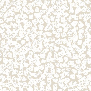 Üçgen desen. Beyaz fildişi geometrik dikişsiz doku. Düz vektör tasarım baskısı. Fütürist grafik tekrar eden fayans. Elmas arka plan. Soyut soyut doğrusal süsleme. 