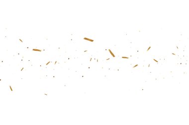  Altın konfetileri, kurdeleler. Parıldıyor. Bokeh geçmişi. Soyut altın yıldönümü davetiye şablonu. Düğün konsepti kartı. Uçan soyut parçacıklar. Patlama kutlama kartı.