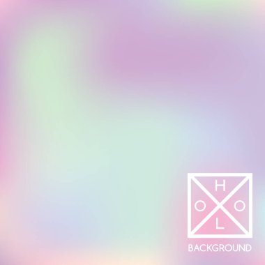 Sanal arkaplan. Holo yanardöner örtüsü. Soyut yumuşak pastel renkler arka plan. Moda yaratıcı vektör kozmik değişim. Pastel holografik folyo. Pankart için yaratıcı neon şablonu. Canlı bir iz..