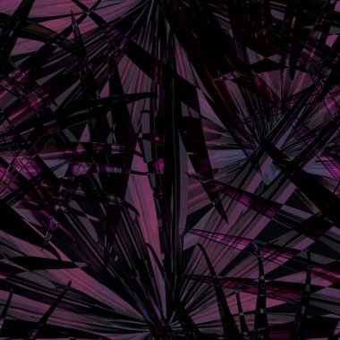 Palm Monstera Kusursuz Düzen. Siyah Pembe Tropik Yaz Arkaplanı. Plaj Ormanı Mayo Tasarımı Yaprakları. Lei Uyum. Klasik Hawai baskısı. Tropik Tekstil dokusu. Botanik döşemesi.