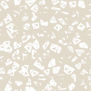 Üçgen desen. Beyaz fildişi geometrik dikişsiz doku. Tek renkli tasarım baskısı. Fütürist grafik tekrar eden fayans. Suluboya geometri arka planı. Soyut soyut doğrusal süsleme