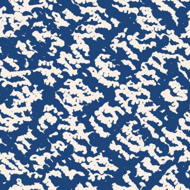 Çizgili doku deseni. İndigo Japon suluboya dikişsiz baskısı. Organik shibori vektör boyası arka plan. Japon kırsal batik kumaşı. Geleneksel modern soyut fayans. Psikedelik halk tasarımı.