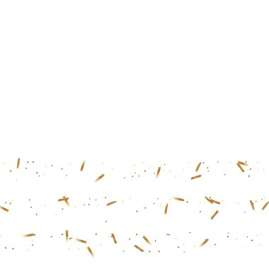  Altın konfetileri, kurdeleler. Parıldıyor. Bokeh geçmişi. Soyut altın yıldönümü davetiye şablonu. Düğün konsepti kartı. Uçan soyut parçacıklar. Patlama kutlama kartı.