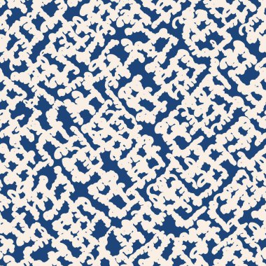 Çizgili doku deseni. İndigo Japon suluboya dikişsiz baskısı. Organik shibori vektör boyası arka plan. Japon kırsal batik kumaşı. Geleneksel modern soyut fayans. Psikedelik halk tasarımı.