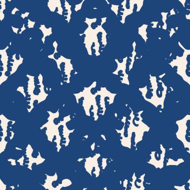 Çizgili doku deseni. İndigo Japon suluboya dikişsiz baskısı. Organik shibori vektör boyası arka plan. Japon kırsal batik kumaşı. Geleneksel modern soyut fayans. Psikedelik halk tasarımı.
