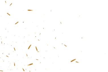  Altın konfetileri, kurdeleler. Parıldıyor. Bokeh geçmişi. Soyut altın yıldönümü davetiye şablonu. Düğün konsepti kartı. Uçan soyut parçacıklar. Patlama kutlama kartı.