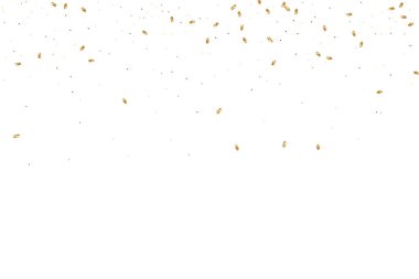  Altın konfetileri, kurdeleler. Parıldıyor. Bokeh geçmişi. Soyut altın yıldönümü davetiye şablonu. Düğün konsepti kartı. Uçan soyut parçacıklar. Patlama kutlama kartı.